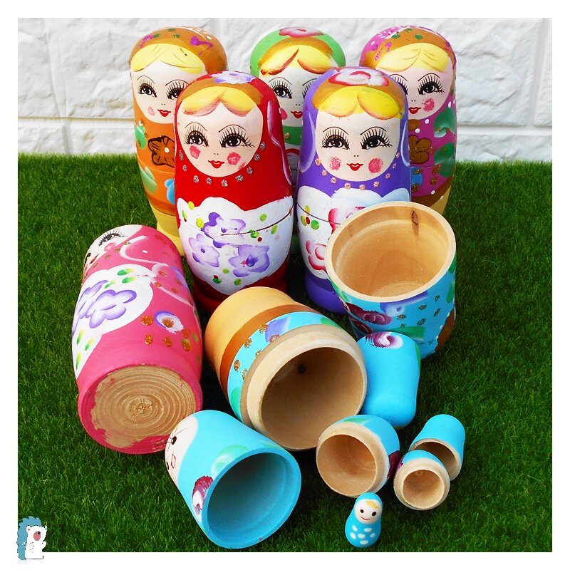 5 Floors Eva Russia V China Wind Girls Boys Cute Cartoon Hand-painted Wooden Toys Nets Red Featured Children 100