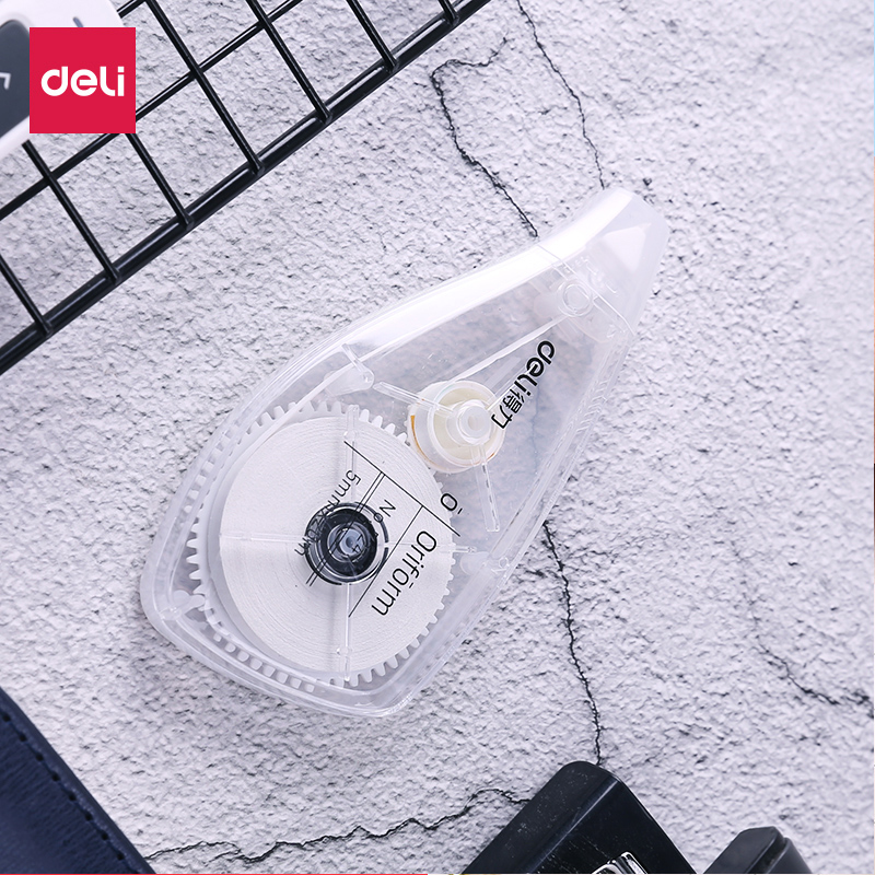 Deli stationery correction tape Extended large capacity 20 meters correction tape for students with correction tape Examination supplies Correction tape Simple 7249 is getting better and better