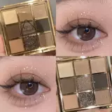 Цин Лэн понял это!Девятицветная глазурованная палитра теней для век с глянцевым контуром серого ледяного прозрачного нежно-голубого и черного цвета в стиле панк «дымчатый глаз».
