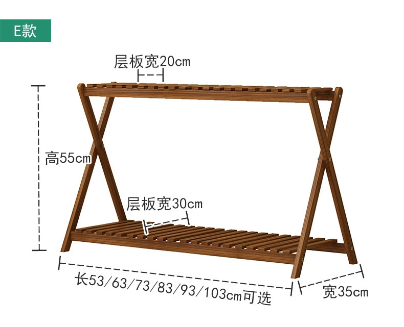 Giá đỡ hoa chống ăn mòn ban công bằng gỗ nguyên khối nhiều lớp trang trí nội thất phòng khách chậu cây mọng nước giá đỡ vật có đèn sàn đứng sang trọng