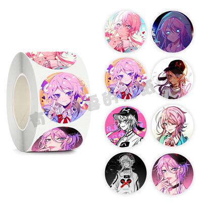500 stickers/roll of anime hypnotic microphone, character stickers of Yimura Ranshu, gift packaging and decoration stickers for Guzi's diary