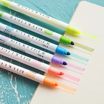 Lifei highlighter small fresh fluorescent light color student stationery multi-color set replaceable core gel pen color pen