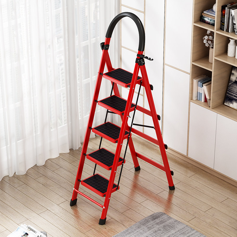 Folding telescopic staircase small and convenient indoor aluminum alloy thickened multifunctional ladder herringbone ladder ladders for home