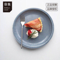 Junji imported Japan with field burning ceramic plate 2016 Arita creative refreshment tray Dish TY Spot