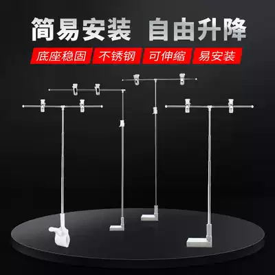POP desktop poster stand supermarket promotion price brand T-type display stand new stainless steel display rack retractable KT pole poster display stand lift promotion floor-standing poster display stand