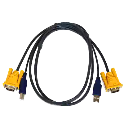 KVM switcher double parallel VGA USB printing line host to kvm keyboard mouse Sharer Cable 1 5 meters