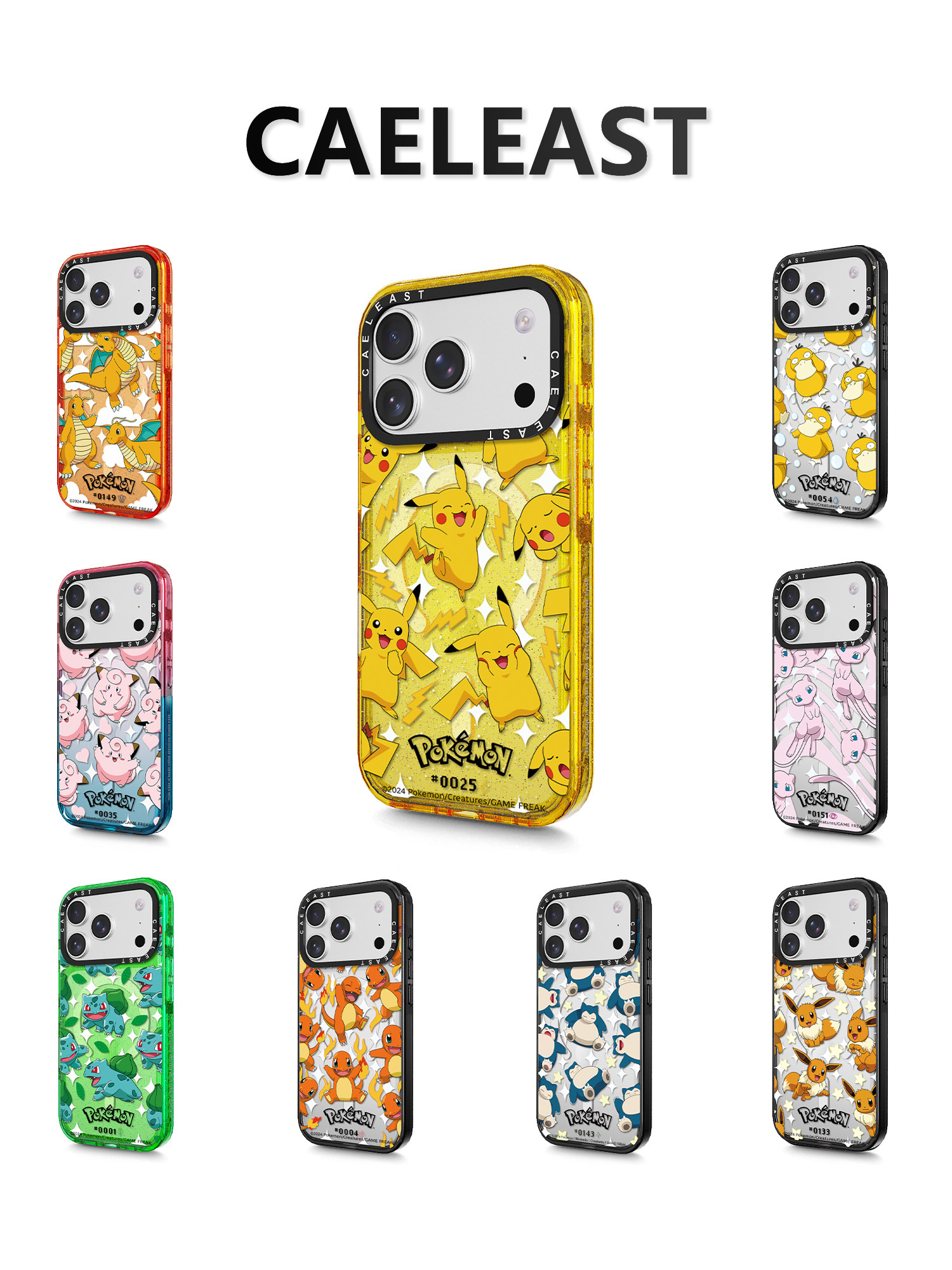 Pokemon Pikachu Dragonite Psyduck iPhone Case