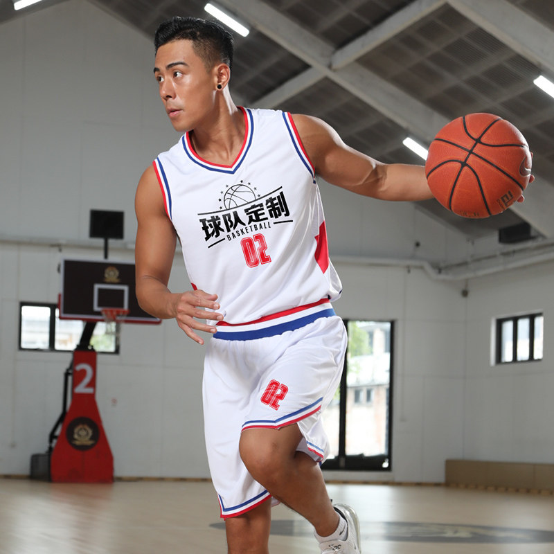 Basketball suit custom men and American print autumn new competition training vest match dress custom team suit
