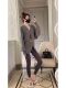 Brown mid-length V-neck sweater knitted cardigan jacket for women in autumn and winter, high-end and super nice-looking waist-cinching early spring top