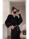 Brown mid-length V-neck sweater knitted cardigan jacket for women in autumn and winter, high-end and super nice-looking waist-cinching early spring top