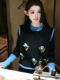 French retro contrast color flower two-piece sweater set for women early spring high-end inner layering vest suit