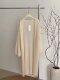 Early Spring Solid Color Mohair Puff Sleeve Shawl Knit Cardigan for Women, Loose and Lazy Style, Long Sweater Coat, Thin Style