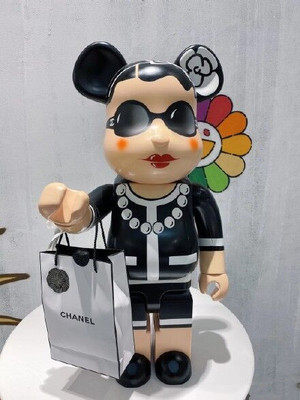 B@BYBEAR Ms. Bearbrick Toy Bear Buckle Bear Handle Model for 400% Dolls