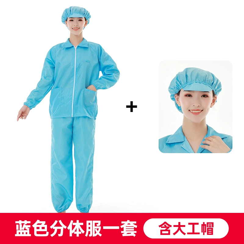 Foxconn xưởng overalls chống tĩnh điện quần áo áo khoác trùm đầu phù hợp với màu trắng tách quần áo sạch, quần áo bảo hộ 