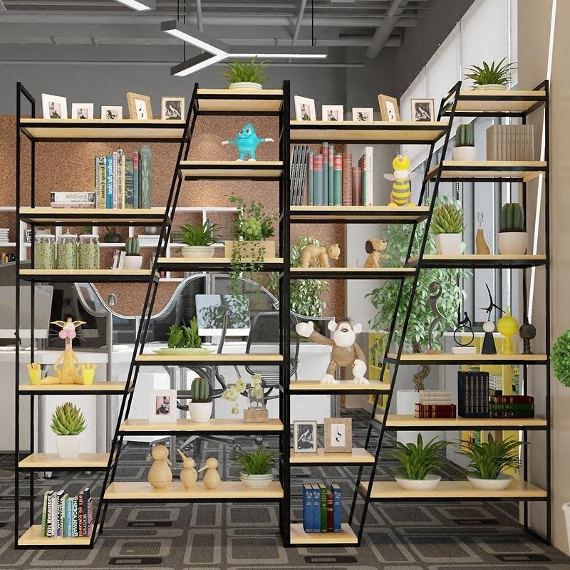 Display cabinet metal wrought iron storage office decoration shelf simple manicure storage gift beauty salon cosmetics