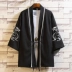 Quần áo nam phong cách Trung Hoa thêu Hanfu Kimono Nhật Bản áo khoác cardigan lông vũ phong cách cổ Ukiyo-e cổ trang phục áo choàng áo choàng Trang phục dân tộc