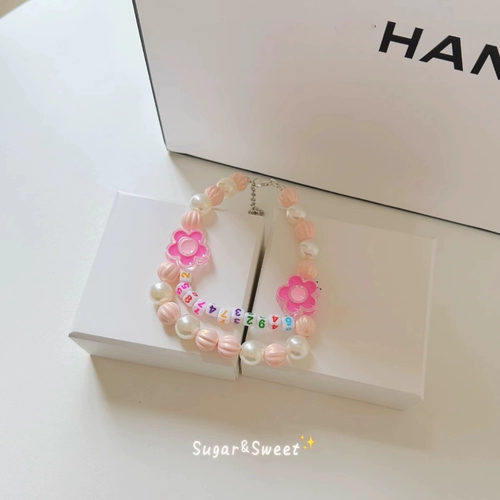 Брендовое свежее ожерелье из жемчуга, в цветочек