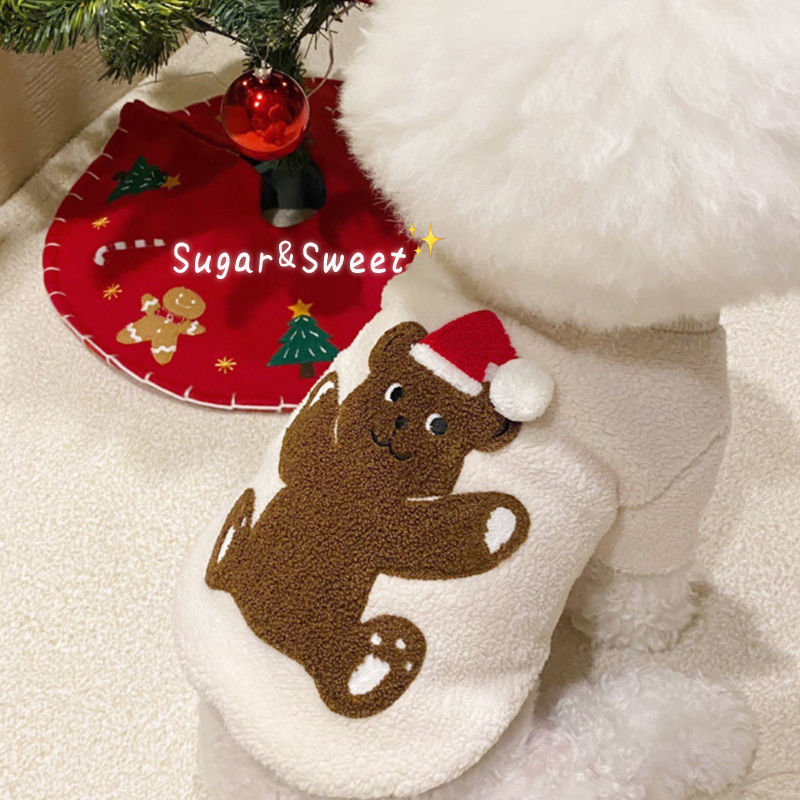 Puppy Clothes, Autumn and Winter Styles, Christmas Cute Bear Fleece Clothes, Teddy, Bichon, Pomeranian, Cat Pet Warm Clothing Puppy Clothes, Autumn and Winter Styles, Christmas Cute Bear Fleece Clothes, Teddy, Bichon, Pomeranian, Cat Pet Warm Clothing
