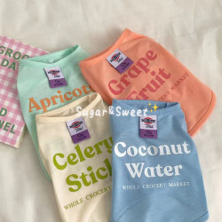 Korean Cat Clothes Dog Vest Spring and Summer Thin Anti-Shedding Pet Clothes for Golden Retriever, Devon Rex, Bichon Frise, Teddy, and Kittens