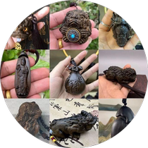 Dala Dry Fragrant Wood Hand Carved leopard Handlebar Piece Car Pendant and other solid wood Ventures Indulgan Water Creativity