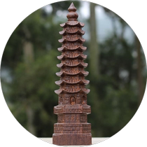Vietnam agarwood wood carving Wenchang Pagoda 13th floor mahogany carving handicraft Thousand Buddha Pagoda 9th floor living room office display