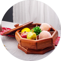 Burmese rosewood plain rotatable fruit plate solid wood new Chinese snacks melon seeds and dried fruits home living room fruit box