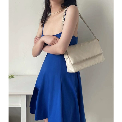 Брендовая летняя сумка подмышку, сумка через плечо, сумка на одно плечо, цепь, на цепочке