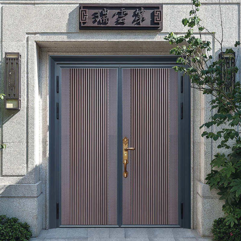 Luhu Aluminum Art Villa Gate Double Door Household village entrance security door to door open door to door and mother and mother single door