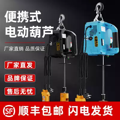 Portable electric crane 220V small crane household small lift 1 ton micro hoist remote control electric crane
