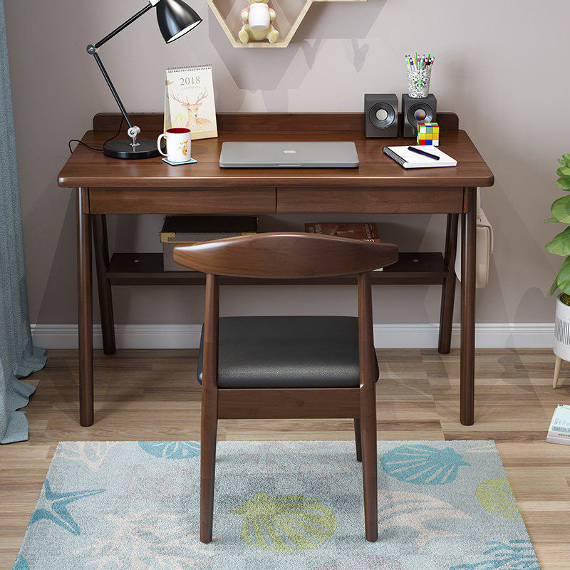 Male Bear Furniture Nordic Simple All Solid Wood Desk Bedroom Home Student Writing Desk Computer Desktop Desk Desk