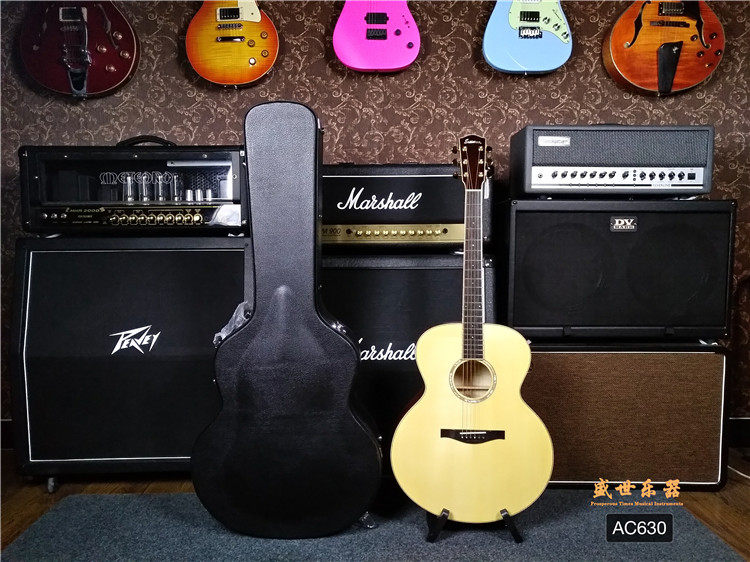 The Sheng Musical instrument Eastman Eastman AC630-BD Cloud cedar wood folk Guitar Jumbo Barrel Type