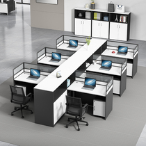  Staff desk and chair combination Office desk 4 68-person staff desk Office desk Financial screen card holder
