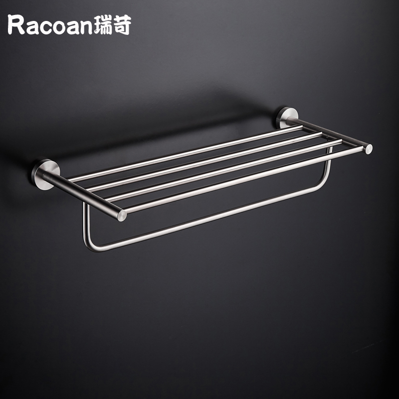 304 STAINLESS STEEL BATHROOM WALL PENDANT HAIR TOWEL RACK SUBDRESSING ROOM TOILET HARDWARE STORAGE SET FREE OF PUNCH