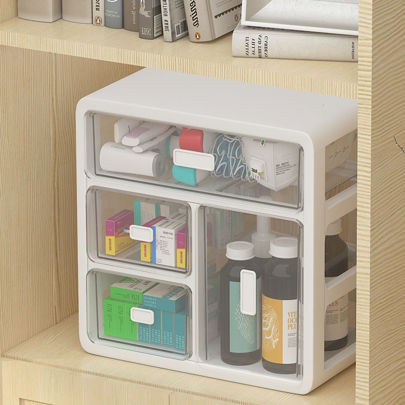 Home medicine box family storage box drawer-type transparent multi-layer classification multi-functional large-capacity extra-large full set