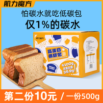 Muscle cube high-protein low-carb breakfast meal replacement ketogenic food staple snack non-whole wheat bread toast