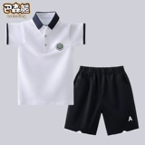 Летняя одежда, комплект, детская летняя форма для мальчиков, футболка polo, подходит для подростков, короткий рукав