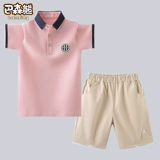 Летняя одежда, комплект, детская летняя форма для мальчиков, футболка polo, подходит для подростков, короткий рукав