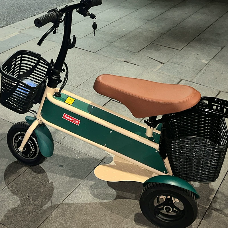 Electric three-wheeled bike, electric car, folding scooter, walker for elderly for adults