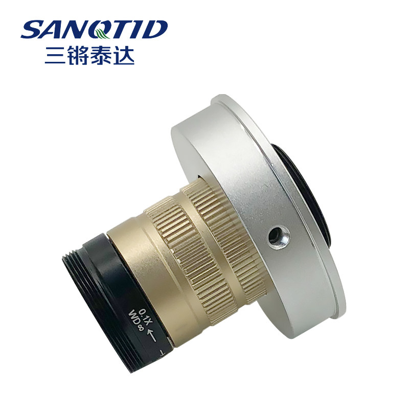 三锵泰达广角大视野高景深镜头可视范围8-14cm适用于C接口CCD相机高工作距离无限远视距7-80倍电子放大镜