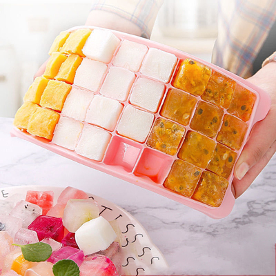 冰格速冻器冻冰块模具制冰盒硅胶网红冻冰带盖家用大神器冰箱自制