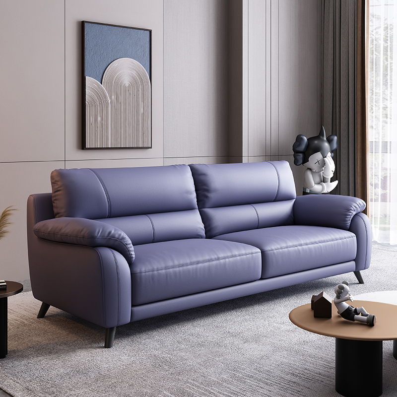 Leather office sofa simple modern coffee table combination negotiation meeting guest reception office three-seat business sofa