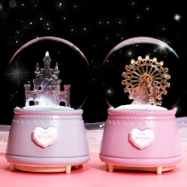Love confession Couple Crystal ball music box Valentines Day gift Girl best friend birthday music box rotating decoration