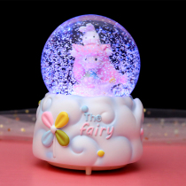 Dream crystal ball music box rotating automatic snow to send childrens birthday gifts male and female students music box ornaments