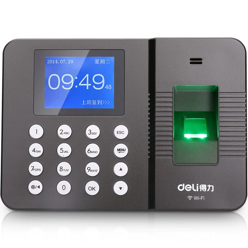 Deli Smart Cloud Candidate Fingerprint Pickup Machine and Mobile Wireless WiFi Network Remote Multi-store employees Management Work Positioning Finger Recognition Factory Sign-in 3960C