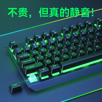 Mechanical Feel Wired Keyboard Silent Desktop Computer Notebook E-Sports Game Office Typing Mouse Set