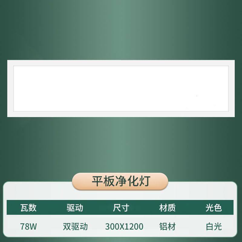 300X1200 Purification Lamp Led Clean Room Light 30X90 Hospital Operating Room Dust-Free Workshop Flat Ceiling Light Surface-Mounted