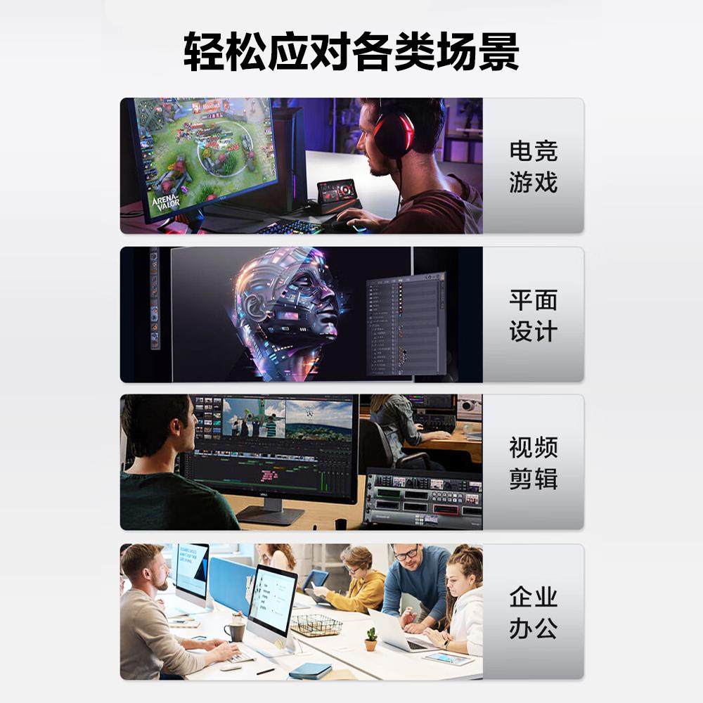 Core I5 Office Computer Desktop Host Home Complete Machine New Assembly Diy12400/13400/14400 Business Daily Office Audio and Video Entertainment Drama Online Class Teaching Security Monitoring