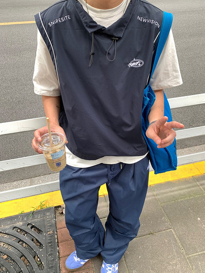 SNIPESITE 原创美式工装山系户外叠穿无袖马甲背心短款机能风外套