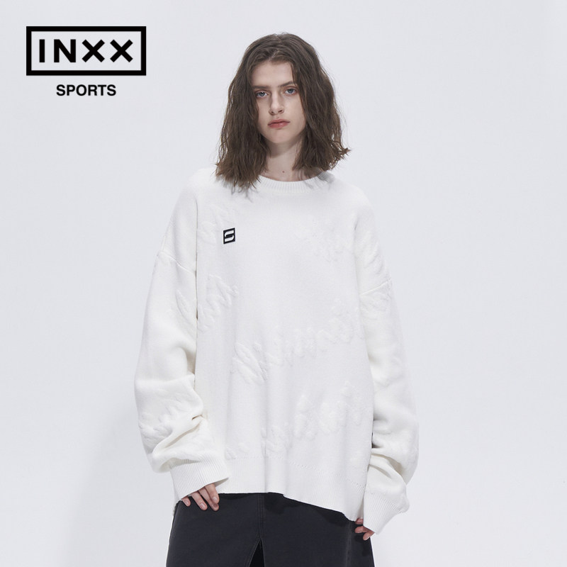 ISS BY INXX SPORTS WINTER NEW Loose Round Collar Cover Head of the Knitted Sweater Sweater Sweater-Taobao