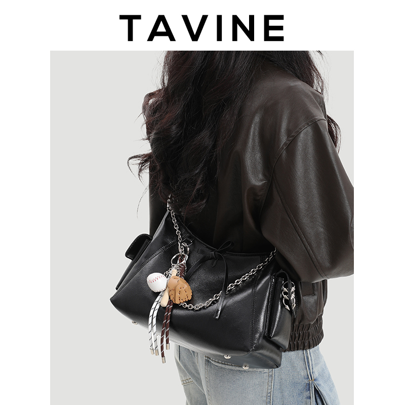 Tawini Niche Genuine Leather Large-Capacity Shoulder Tote Bag for Women 2026 New Commuter Large Bag with a High-End Feel Crossbody Bag